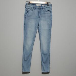 Hollister Jeans womens size 5 short 5S light blue high rise super skinny